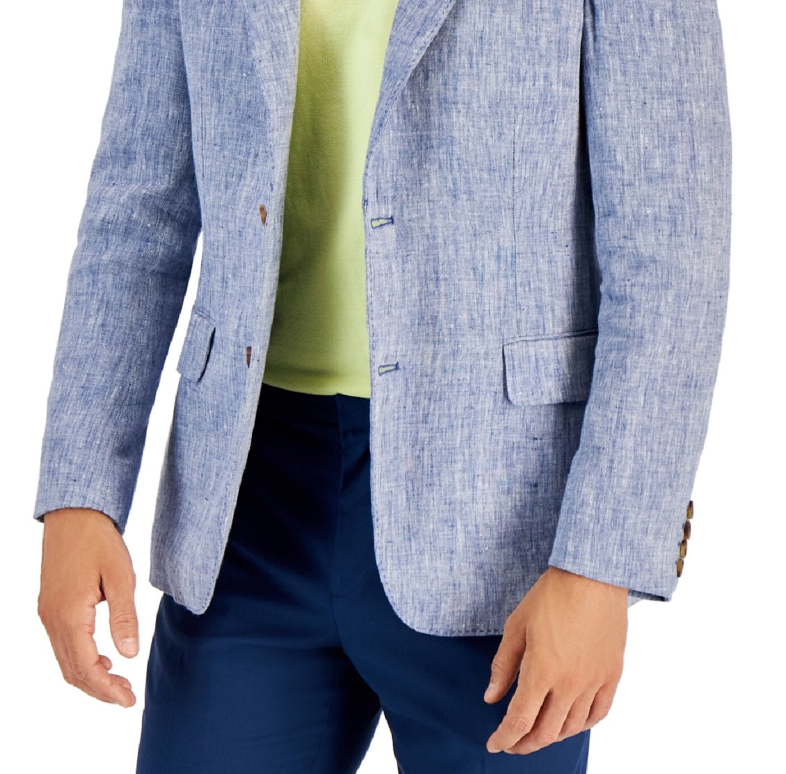 Club Room Men's 100% Linen Blazer Blue Size Small
