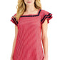 Charter Club Women's Flutter Sleeve Dress Red Size X-Small