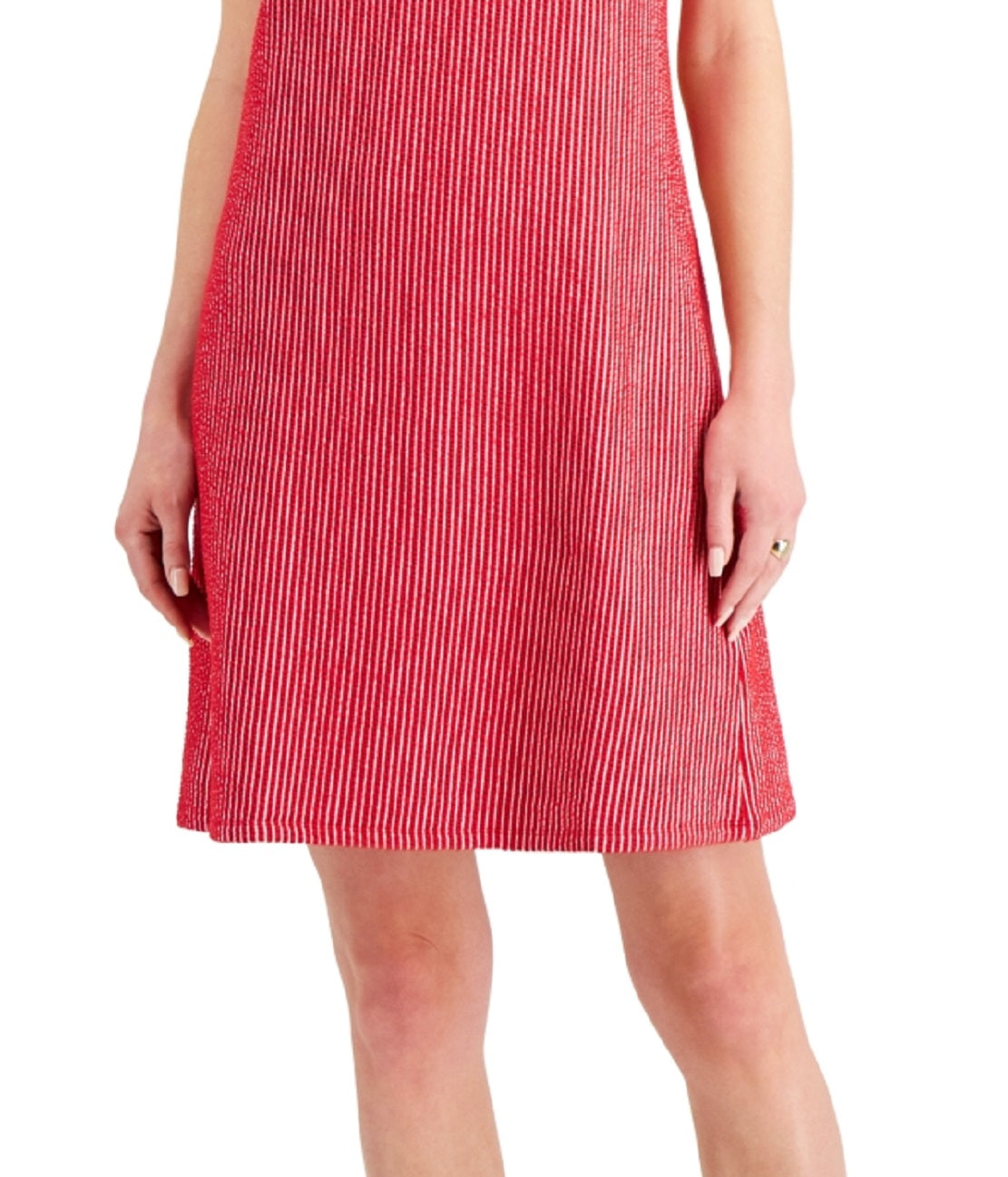 Charter Club Women's Flutter Sleeve Dress Red Size X-Small
