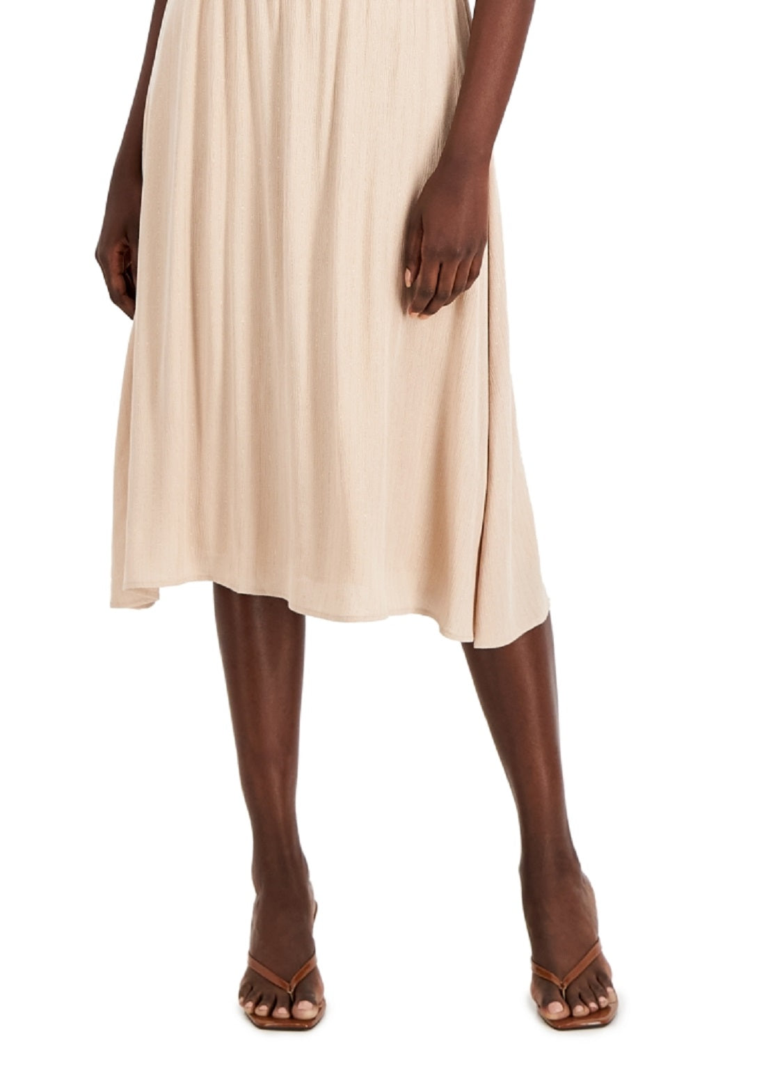 INC International Concepts Women's Metallic Dress Brown Size X-Large