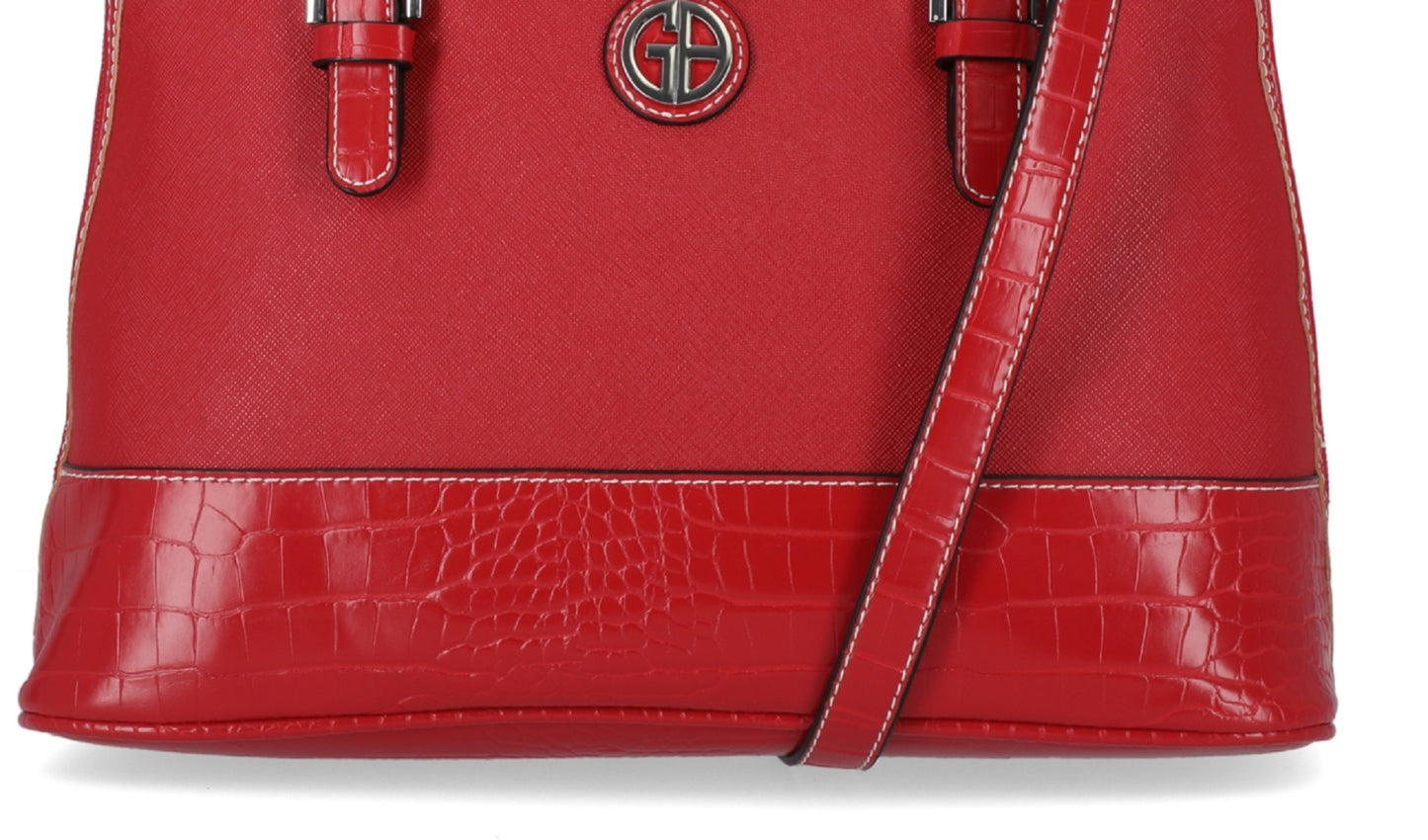 Giani Bernini Women's Saffiano Croco Dome Satchel Red Size Regular