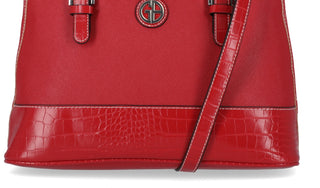 Giani Bernini Women's Saffiano Croco Dome Satchel Red Size Regular