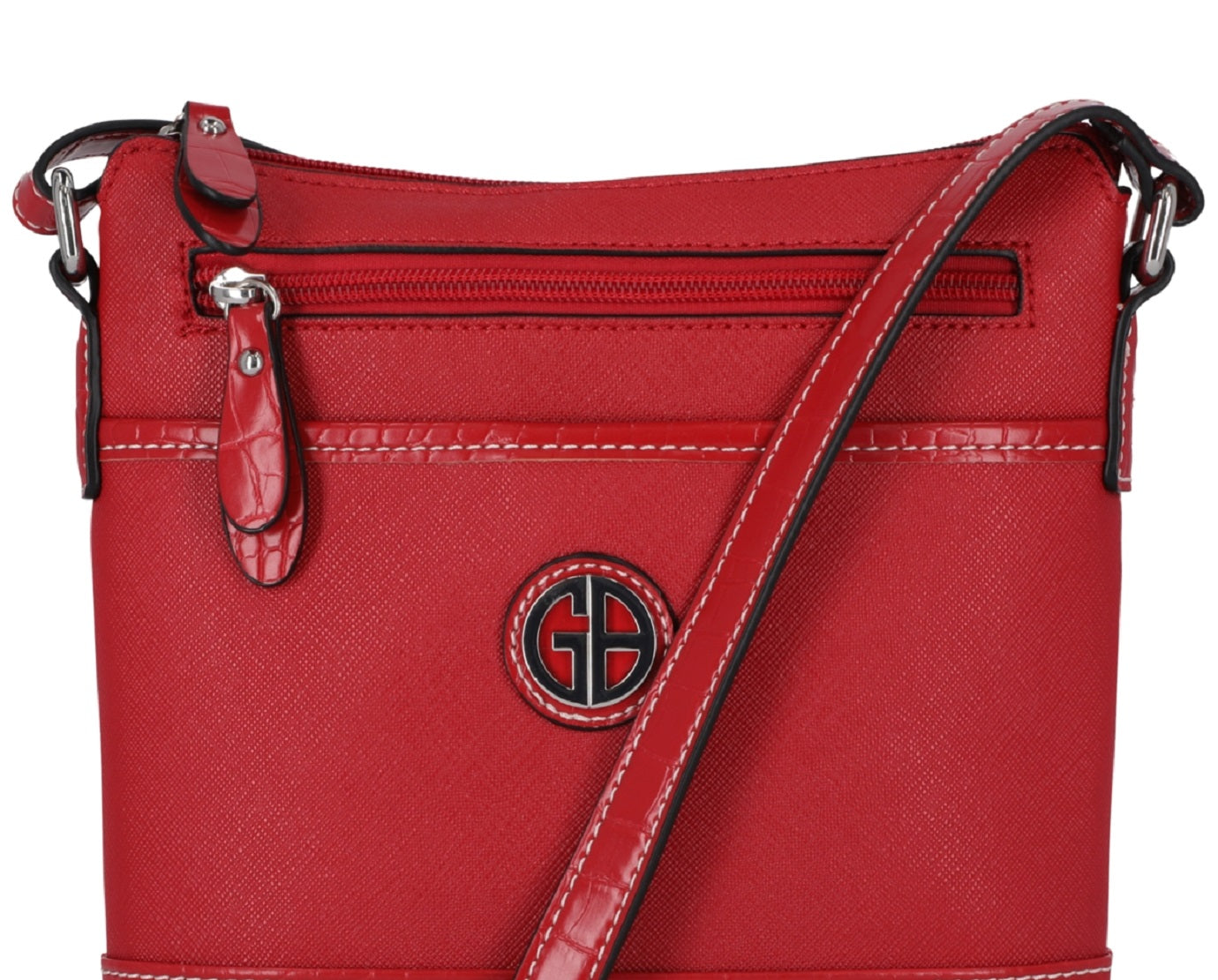 Giani Bernini Women's Embossed Faux Leather Crossbody Red Size Regular