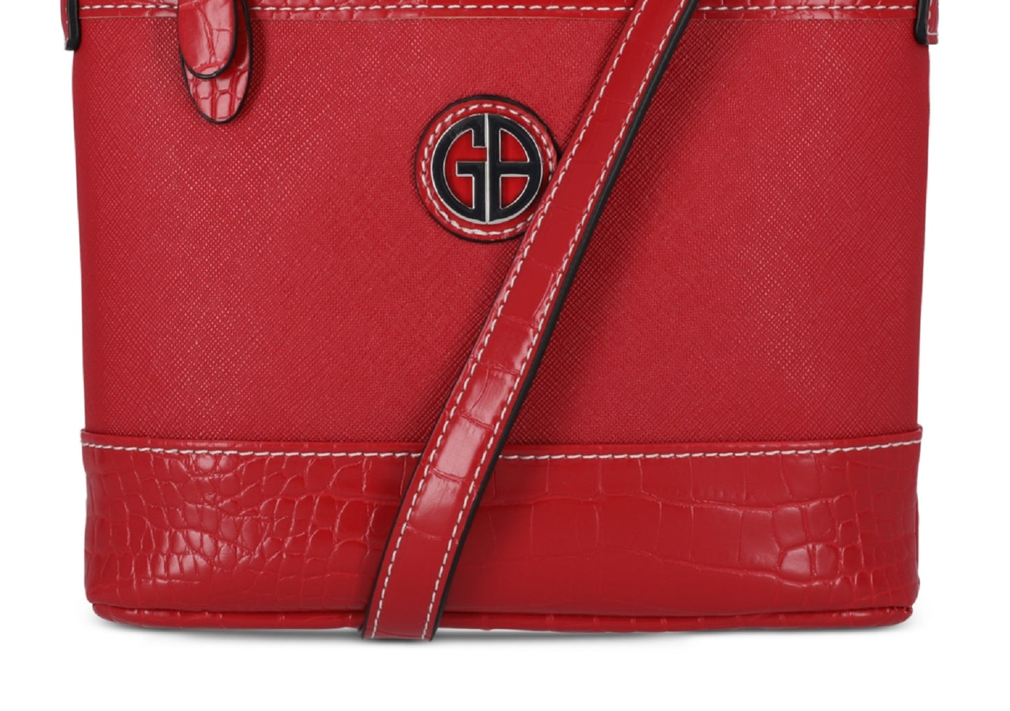 Giani Bernini Women's Embossed Faux Leather Crossbody Red Size Regular