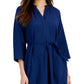 Alfani Women's Crinkled Midi Dress Blue Size X-Large