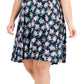 Style & Co Women's Printed Flip Flop Dress Blue Size 0X