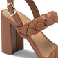 Sun + Stone Women's Cherii Braided Dress Sandals Brown Size 8 M