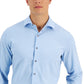 Alfani Men's Slim Fit 4 Way Stretch Solid Dress Shirt Blue Size 17X36X37