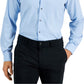 Alfani Men's Slim Fit 4 Way Stretch Solid Dress Shirt Blue Size 17X36X37