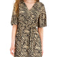 INC International Concepts Women's Zebra Maxi Dress Brown Size X-Small