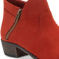Sun + Stone Women's Abby Double Zip Booties Shoes Red Size 6 M
