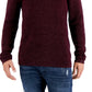 INC International Concepts Men's Acid Wash Hooded Sweater Red Size Small