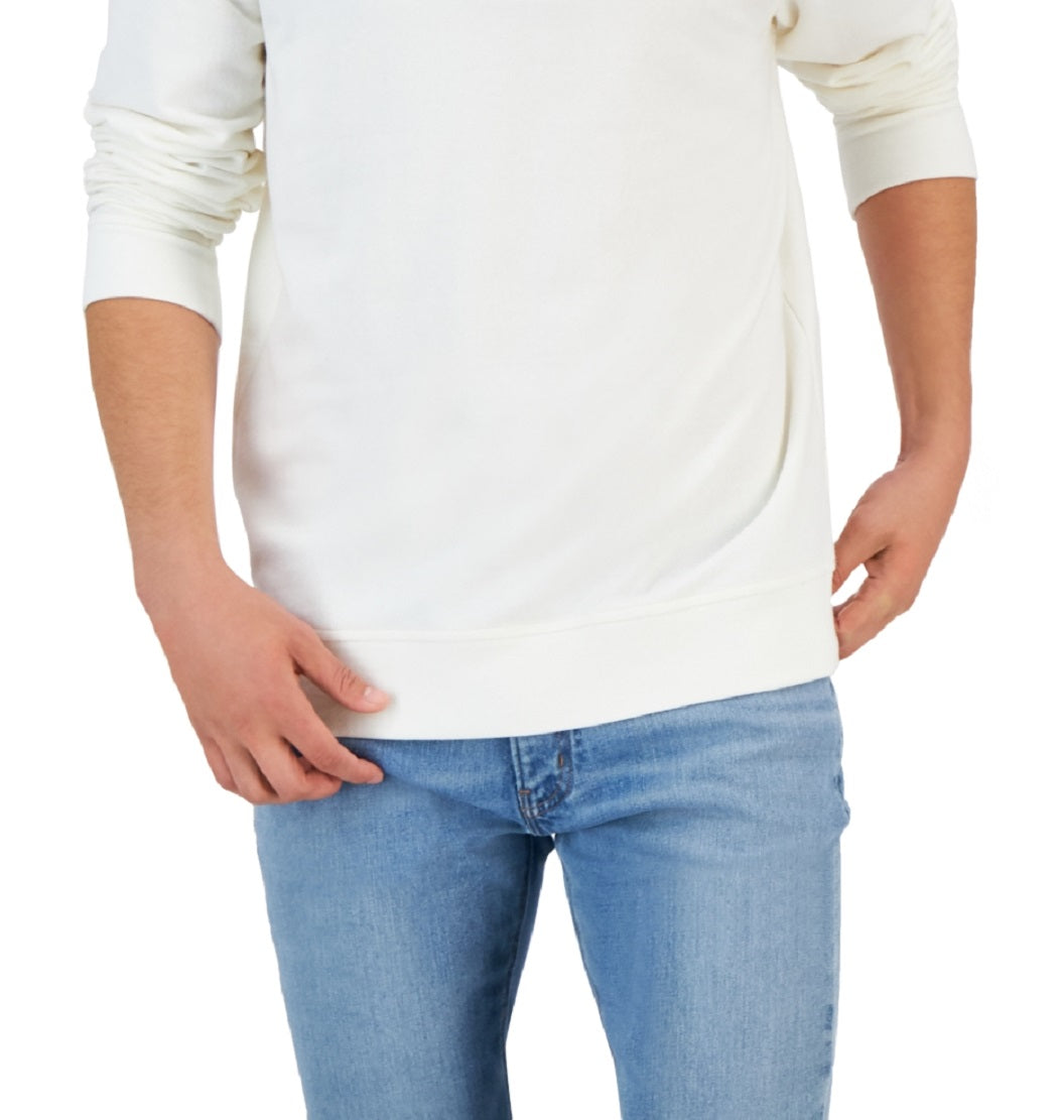 Club Room Men's Shawl Collar Sprilite Fleece Sweater White Size Large