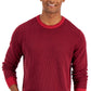 Club Room Men's Two Tone Crewneck Sweater Red Size Medium