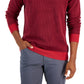 Club Room Men's Two Tone Crewneck Sweater Red Size Medium