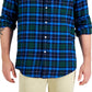 Club Room Men's Regular Fit Plaid Flannel Shirt Blue Size Large