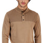 Club Room Men's Button Mock Neck Sweater Brown Size Medium