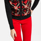 Charter Club Women's Diamond Sequined Cardigan Red Size Large