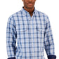 Club Room Men's Double Faced Woven Long Sleeve Shirt Blue Size X-Large