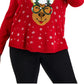 Karen Scott Women's Reindeer Embellished Sweater Red Size 1X