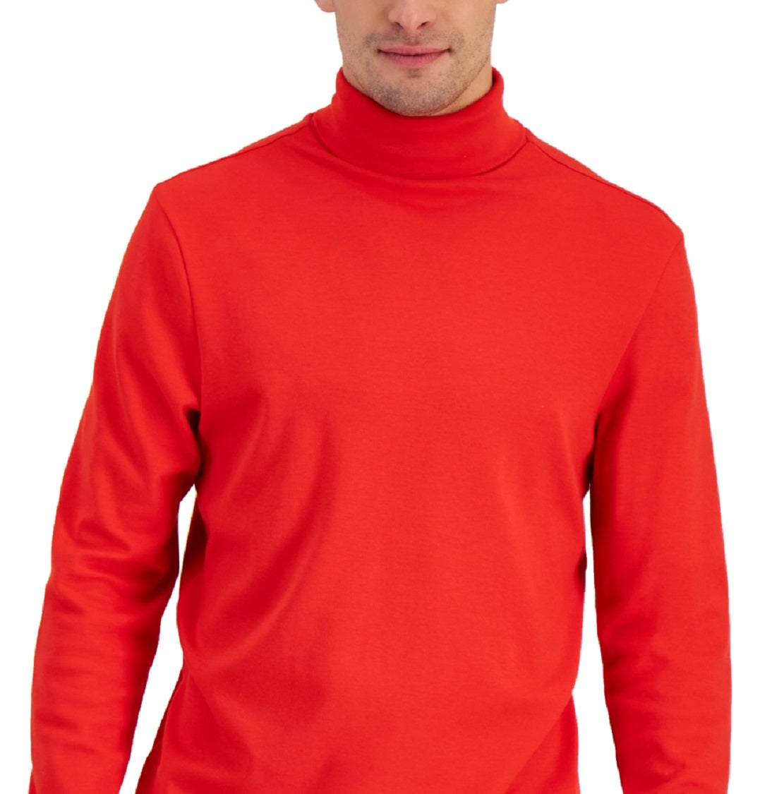 Club Room Men's Solid Turtleneck Shirt Red Size Large