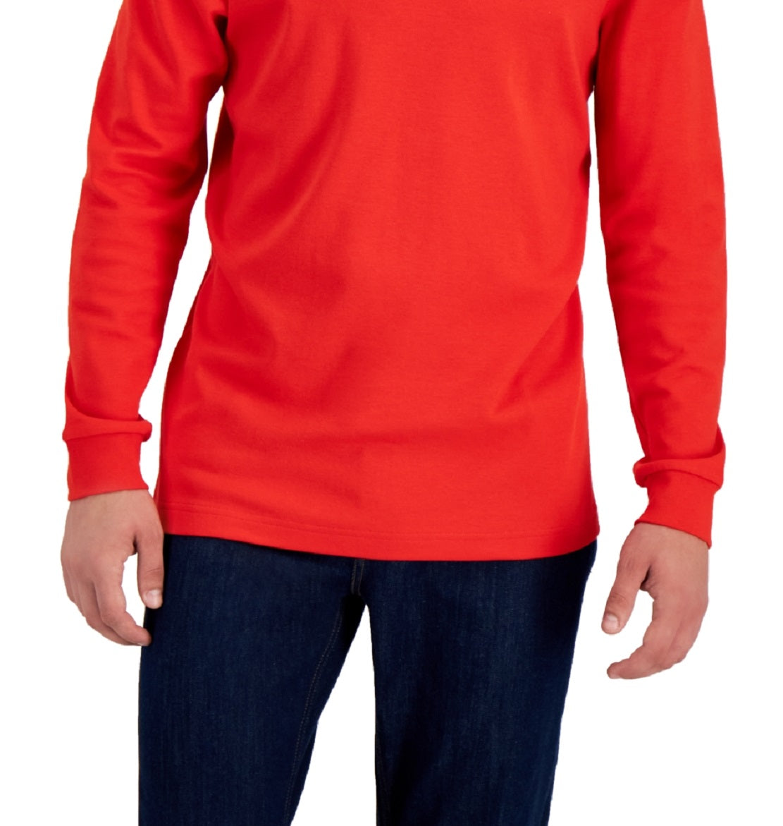 Club Room Men's Solid Turtleneck Shirt Red Size Large