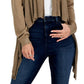 INC International Concepts Women's Cascade Open Front Cardigan Brown Size Large