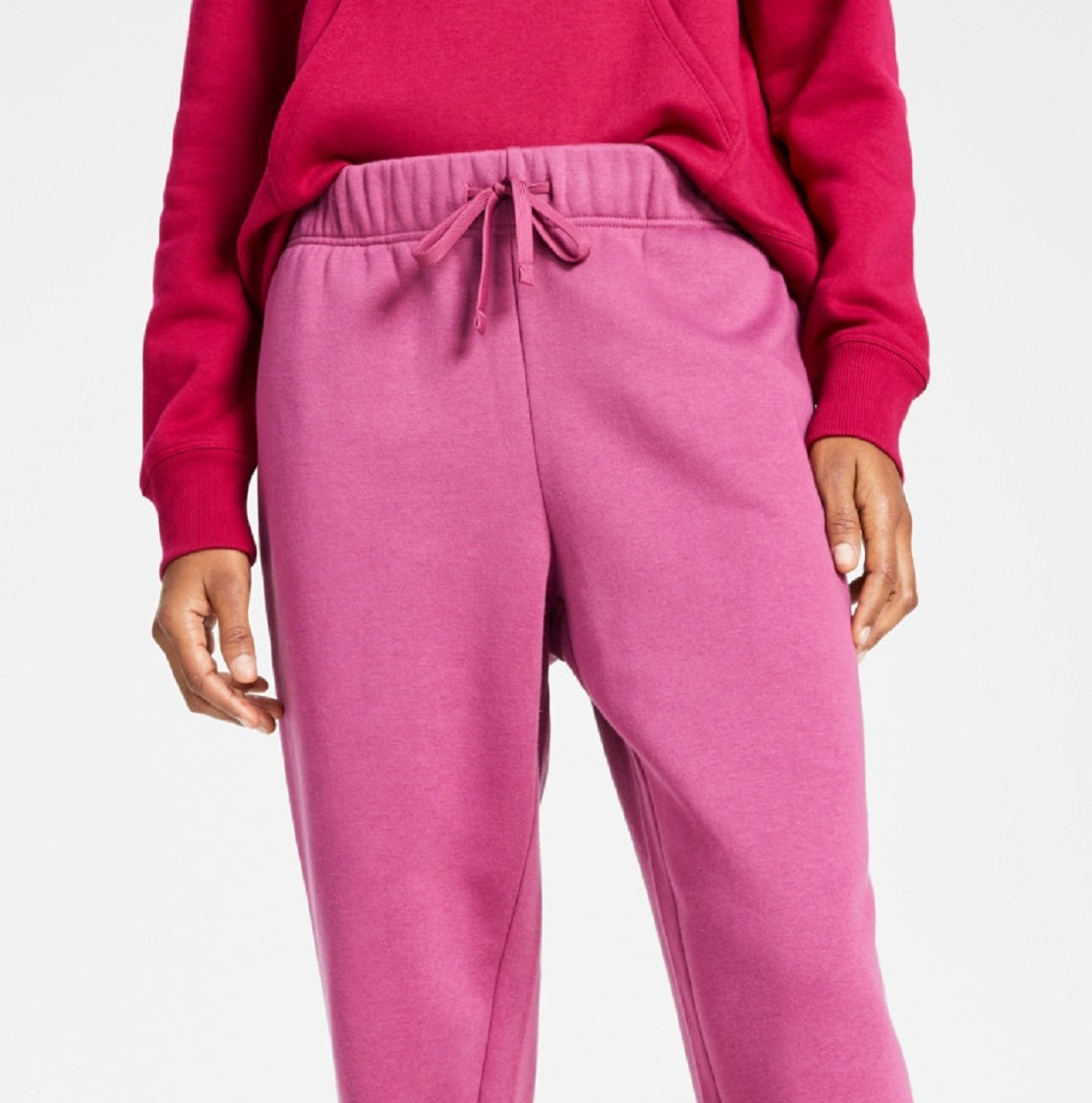 ID Ideology Women's Fleece Jogger Pants Purple Size Small