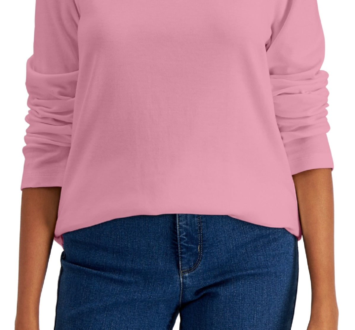 Karen Scott Women's Boat Neck T-Shirt Pink Size X-Large