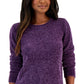 Karen Scott Women's Basic Chenille Sweater Purple Size Small