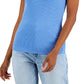 INC International Concepts Women's Asymmetrical T-Shirt Blue Size XX-Large