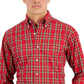Club Room Men's Regular Fit Cotton Dress Shirt Red Size 17X36X37