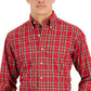 Club Room Men's Regular Fit Cotton Dress Shirt Red Size 16X32X33