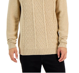 Club Room Men's Chunky Turtleneck Sweater Brown Size X-Large