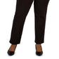 JM Collection Women's Ponte Knit Pull On Pants Black Size 3X
