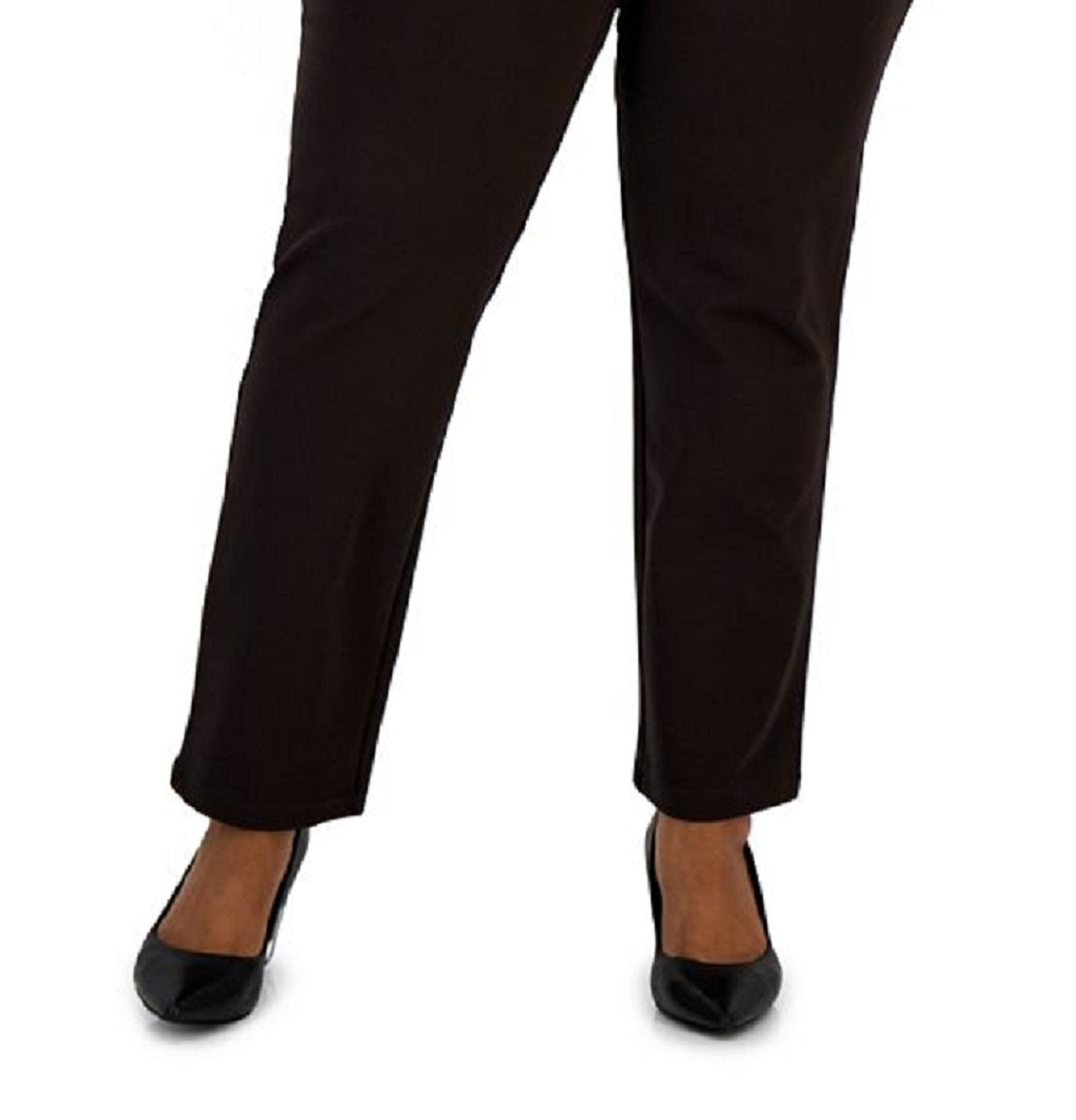 JM Collection Women's Ponte Knit Pull On Pants Black Size 3X