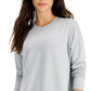 ID Ideology Women's Active Solid Crewneck Top Gray Size Large