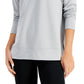 ID Ideology Women's Active Solid Crewneck Top Gray Size Large