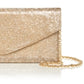 42 Gold Women's Rhinestone Crossbody Clutch Yellow Size 14.5 MW