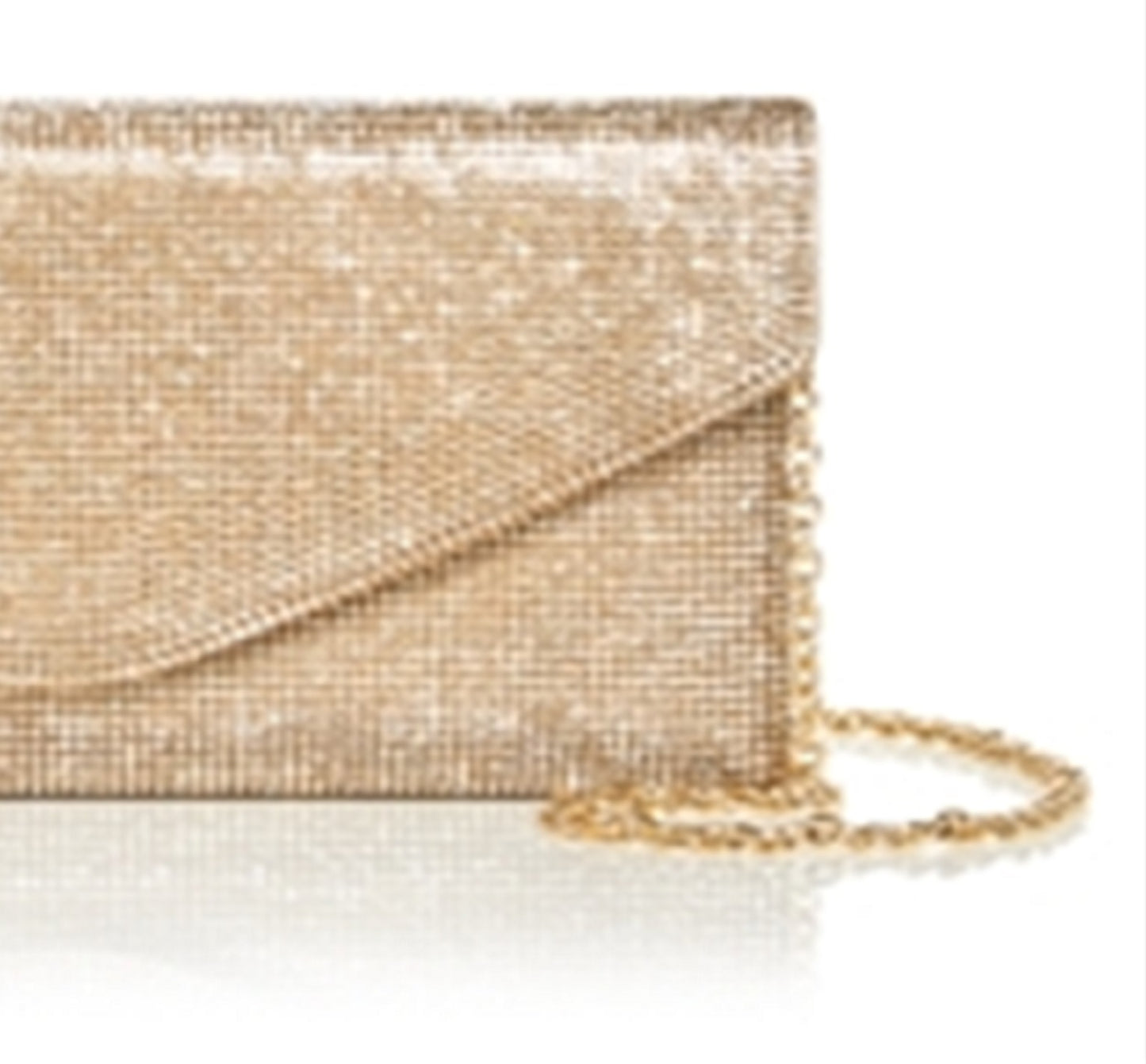 42 Gold Women's Rhinestone Crossbody Clutch Yellow Size 14.5 MW
