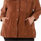 Black Tape Women's Trendy Plus Corduroy Shacket Brown Size 3X