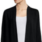 Anne Klein Women's Malibu Open Front Cardigan Black Size X-Small