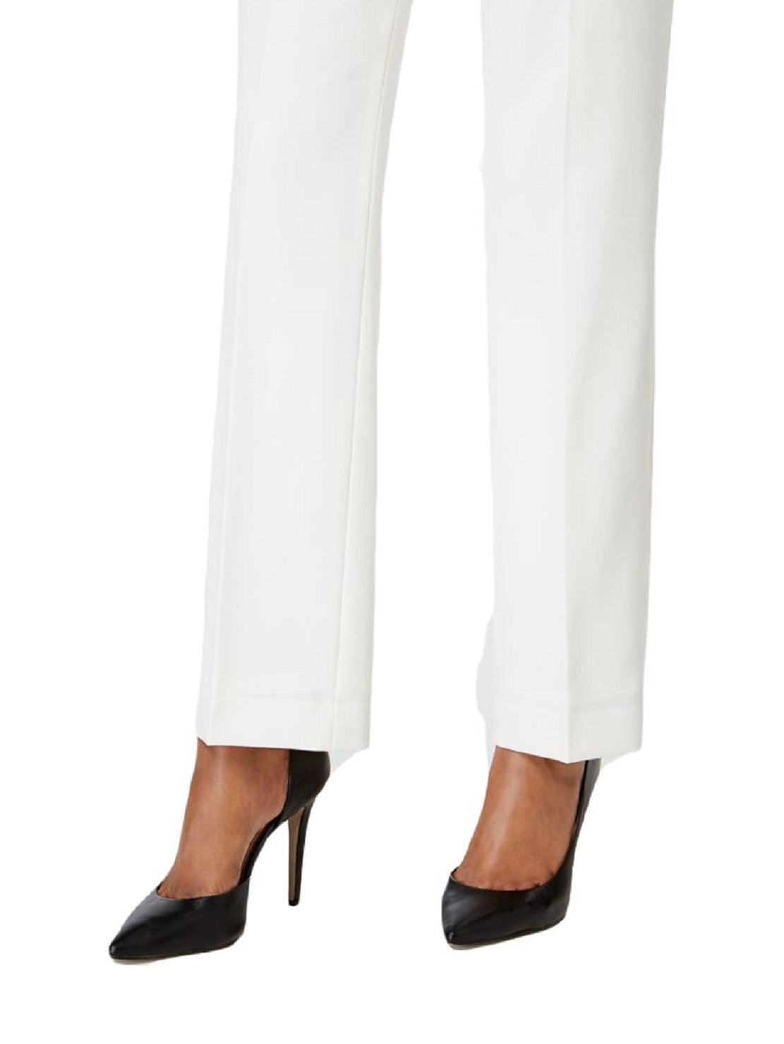 Kasper Women's Straight Leg Modern Crepe Dress Pants White Size 14