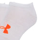 Under Armour Women's 6 Pack Liner No Show Socks White Size 9-11