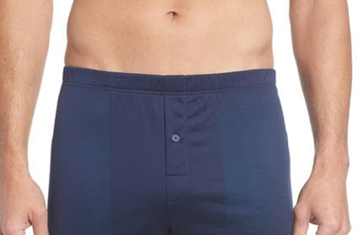 Hanro Men's Cotton Sporty Knit Boxers Blue Size X-Large