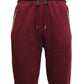 Galaxy By Harvic Men's Slim Fit Jogger Pants With Zipper Pockets Red Size X-Large