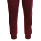 Galaxy By Harvic Men's Slim Fit Jogger Pants With Zipper Pockets Red Size X-Large