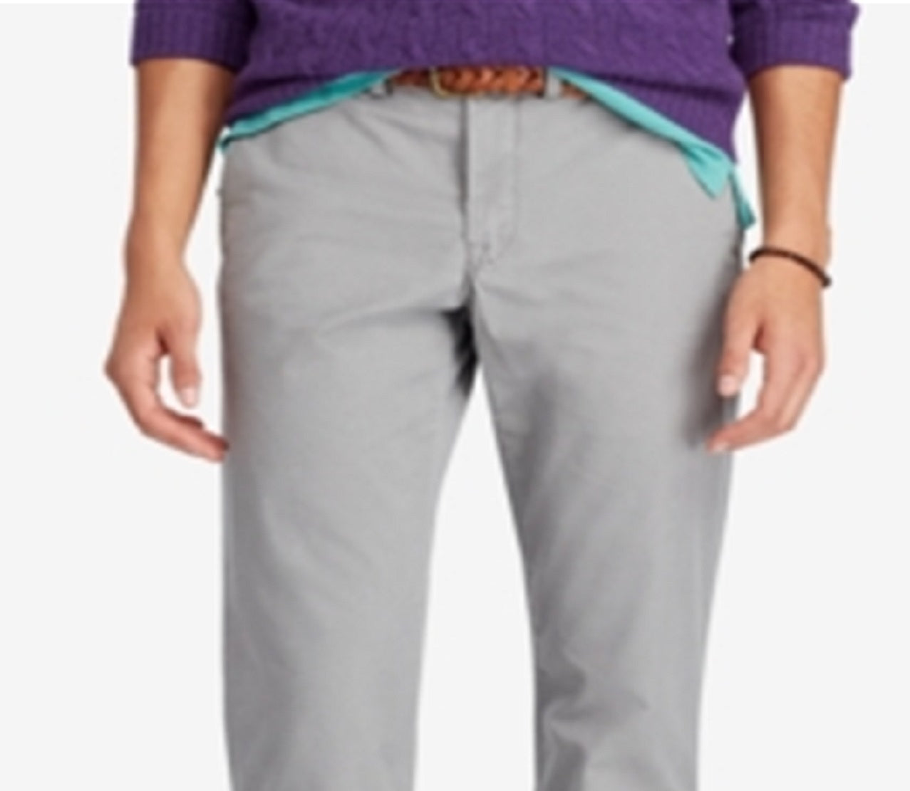 Ralph Lauren Men's Straight Chinos Stretch Pants Gray Size 34X32