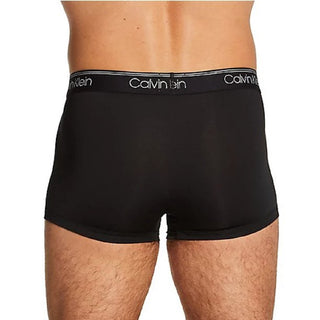 Calvin Klein Men's 3 Pack Microfiber Stretch Low Rise Trunks Black Size Medium