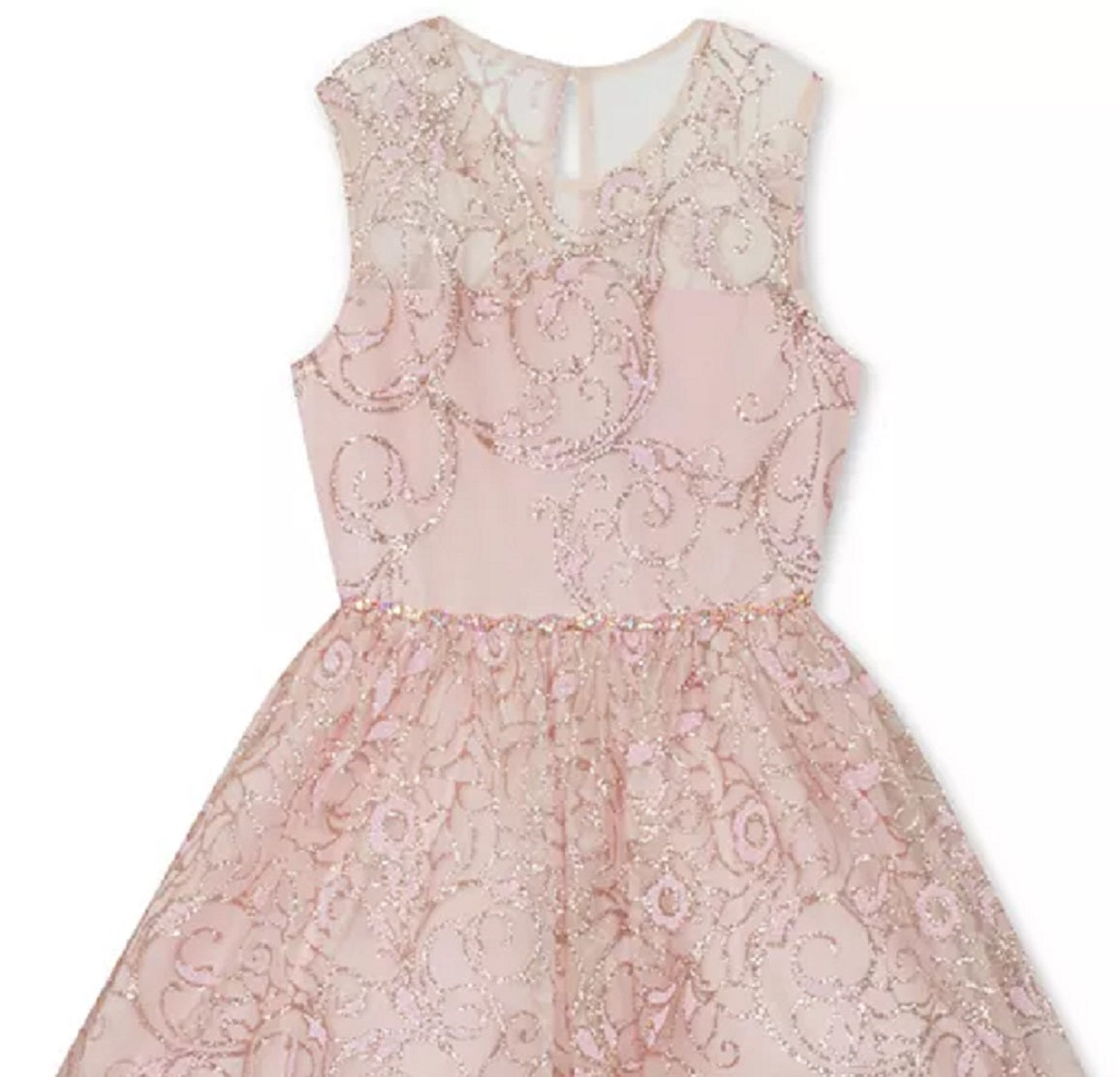 Rare Editions Big Girl's Glitter High Low Dress Pink Size 8